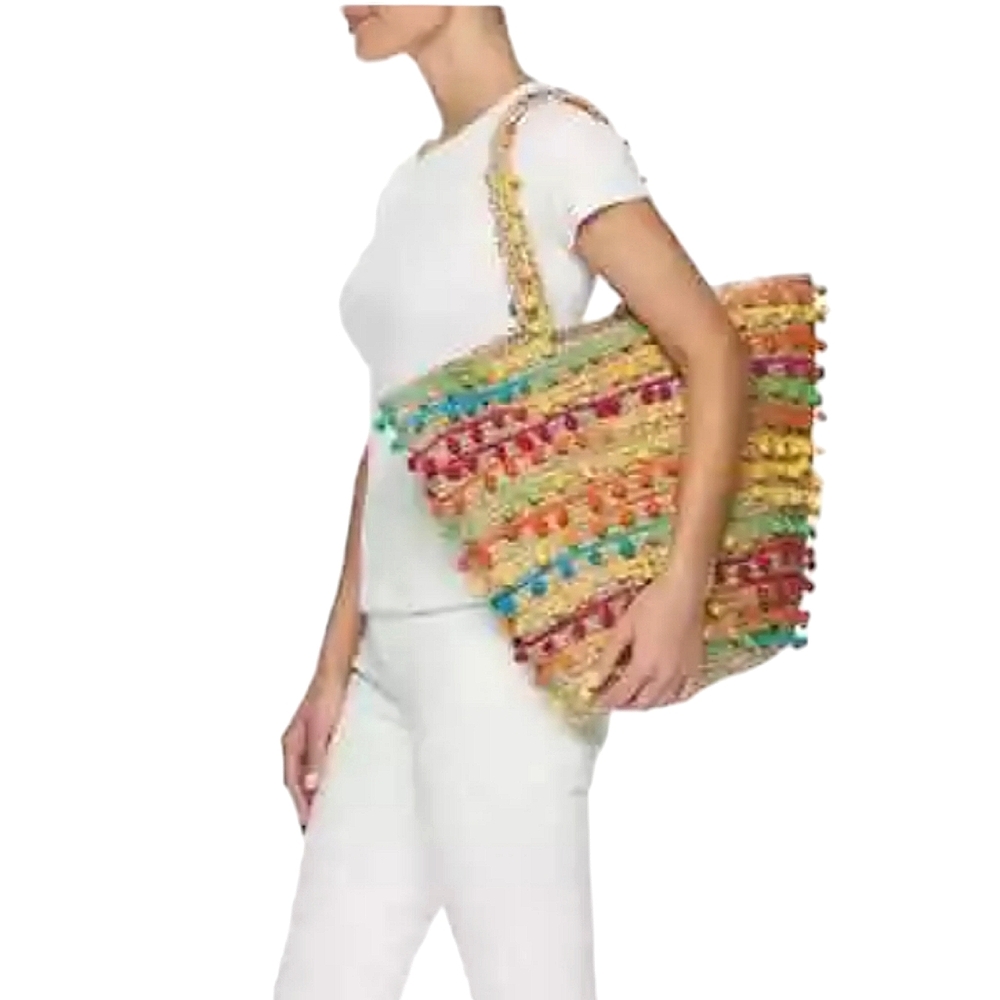 Circus by Sam Edelman Multicolored Mini Pom Pom Shoulder Bag